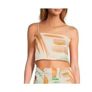 Antonio Melani Sz 8  Lamar Paint Streak Watercolor Crop Top Spaghetti Strap